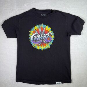 Cookies Black T Shirt Graphic Print Logo Short Sleeve Mens‎ Size M